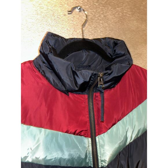 Sundance Dottie Retro Duck Down 80s 90s ColorBlock Puffer Long - Picture 4 of 10